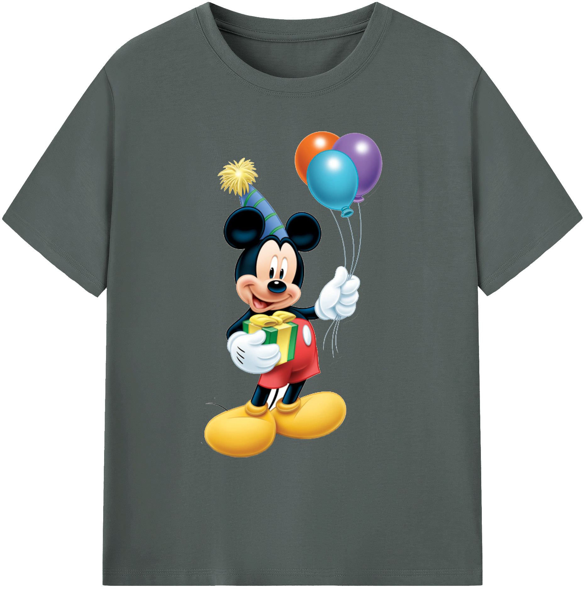 ミッキーマウス Mickey Mouse 綿100％ メンズ半袖Tシャツ｜肌触りやわらか＆通気性